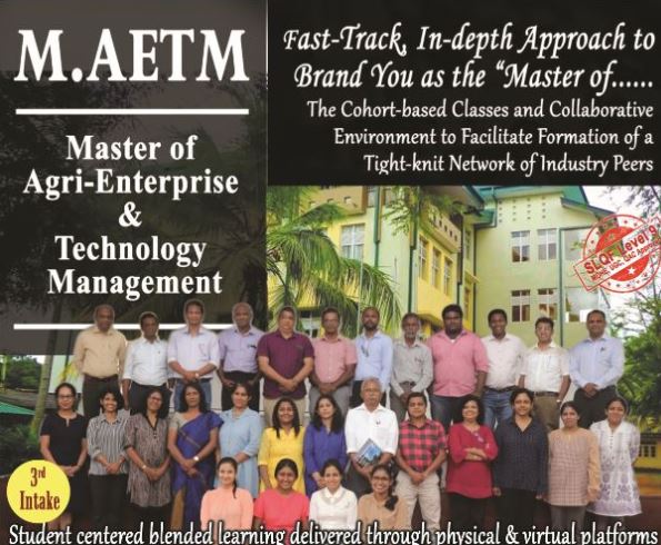 Applications for the Master of Agri- Enterprise & Technology Management (M.AETM) Degree