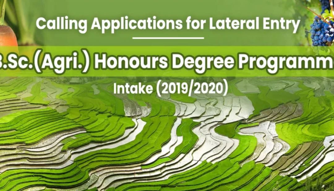 Calling Applications for Lateral Entry for B.Sc.(Agri.) Honours Degree Programme (2019/2020 Intake) – FAPM/WUSL