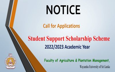 NOTICE – Student Support Scholarship Scheme – 2022/2023