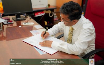Prof. Bandara Gajanayaka Assumes Duties as the New Dean of the Faculty of Agriculture and Plantation Management