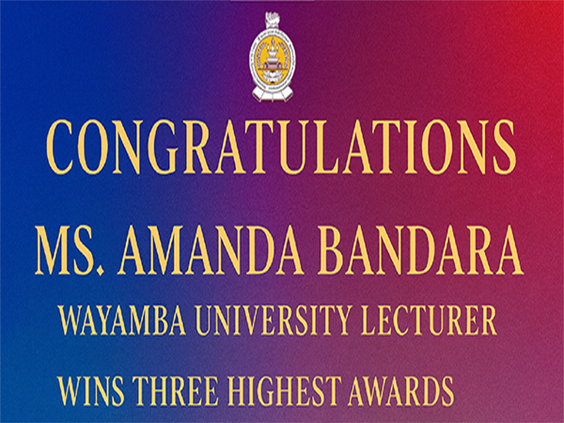 Ms. Amanda Bandara Wins Three Highest Awards By University of Peradeniya