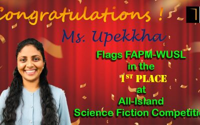 Congratulations! Ms. Upekkha Flags FAPM-WUSL in the 1st Place at All-Island Science Fiction Competition, 2020