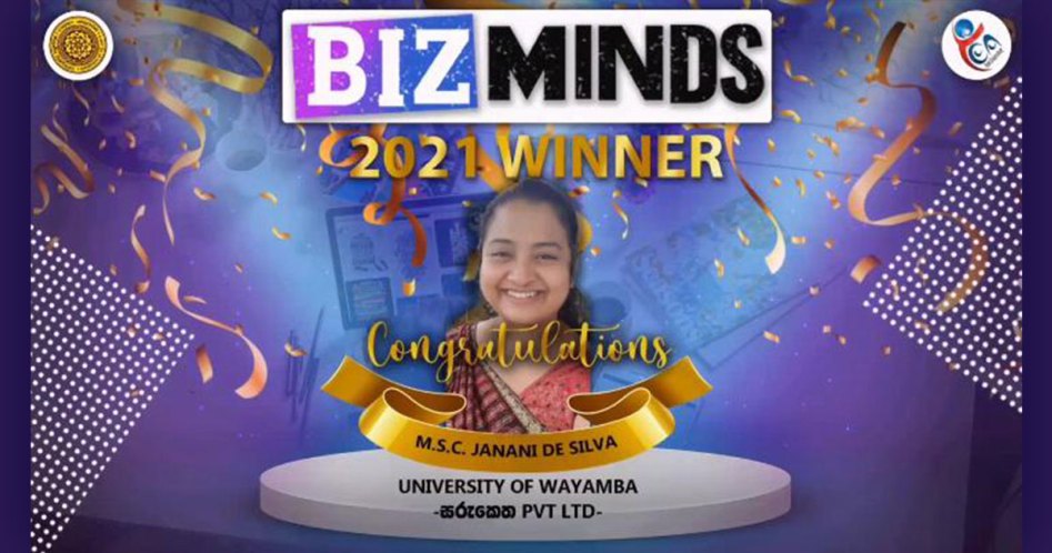 Congratulations!  Ms. Chaya Janani De Silva from FAPM Won 1st Place at the “Biz-Minds” Inter-University Competition, 2021