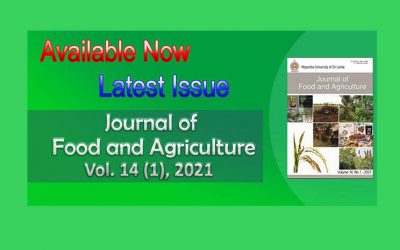 Latest Issue of Journal of Food and Agriculture Vol. 14 (I), 2021 is Available Now