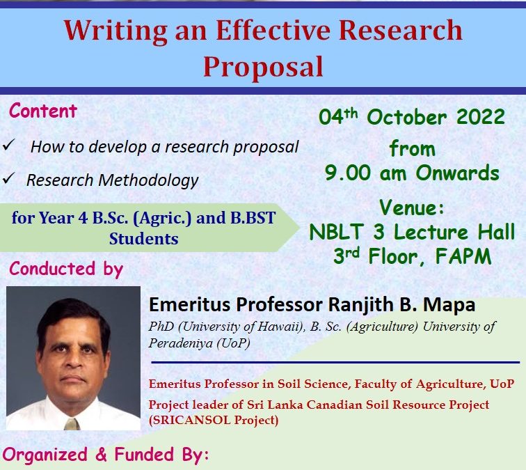 AHEAD EIEL Workshop on Writing an Effective Research Proposal